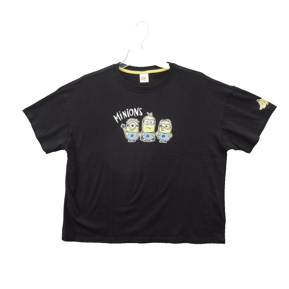 Minions Size 3L US XXL T-Shirt Crew Neck Short Sleeve Illumination Womens New